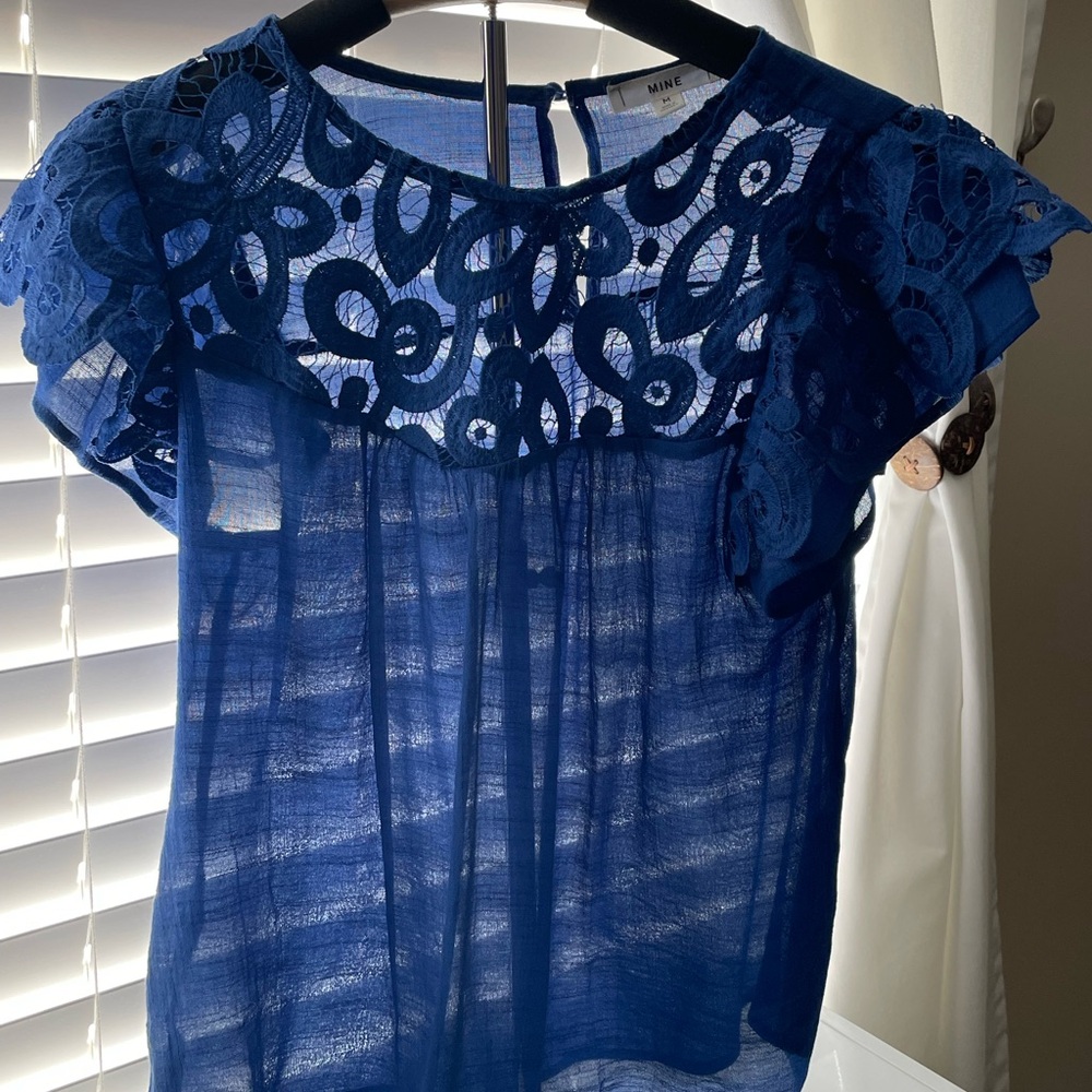 Mine Royal Blue Lace Women's Blouse